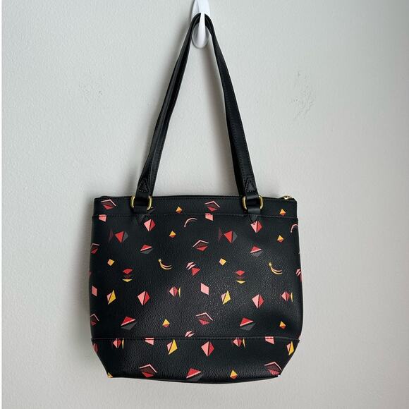 Fossil Black Graphic Coated Canvas Mini Tote Bag - Picture 14 of 14